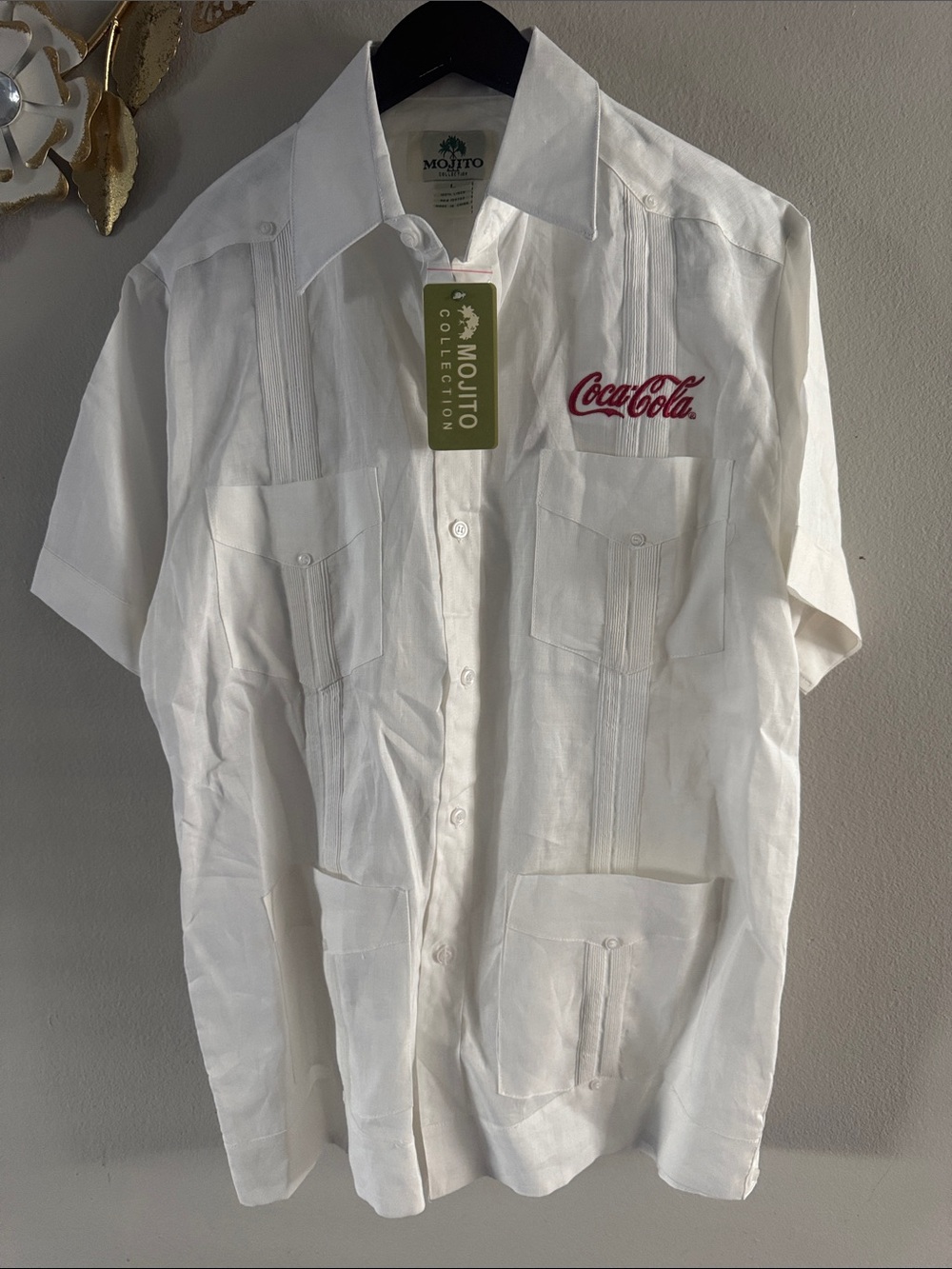 Mojito Collection x Coca-Cola White Guayabera Shirt